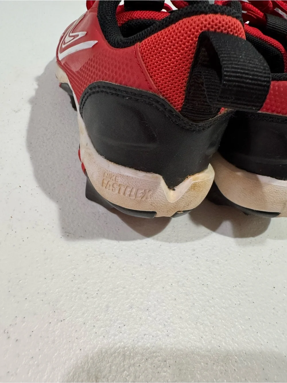 Nike Red and Black Kids Baseball Cleats